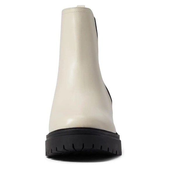 New!! Naturalizer Jadyn Hydrofuge Leather Lug Heel Pull On Ankle Boots Tan Sz 7 - Picture 14 of 16